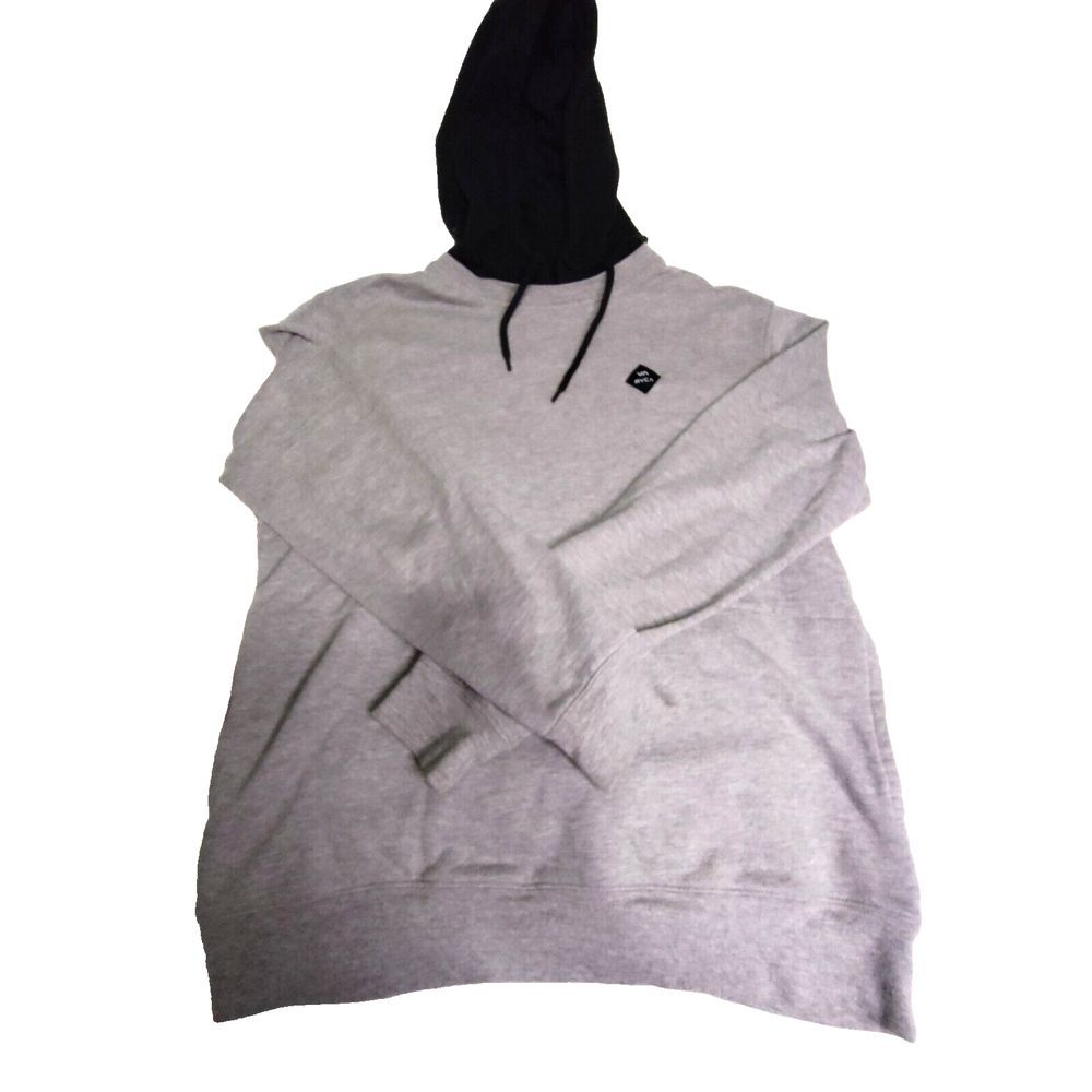 Vintage RVCA‎ Hoodie Mens Medium Gray Faded Pullover Sweater